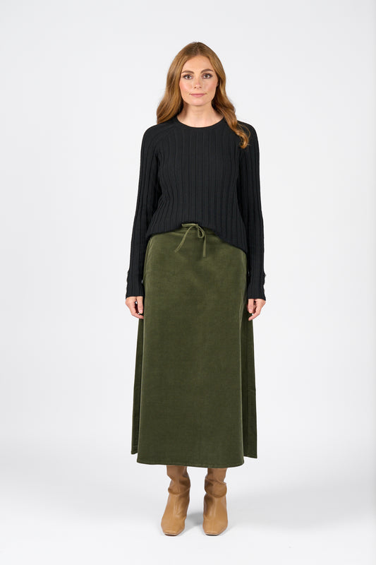 Ribbed Knit Jumper Black - 50% Off