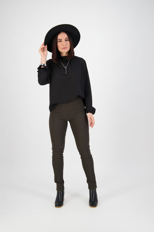 230AF Slim Leg Embossed Pull On Olive 50% Off