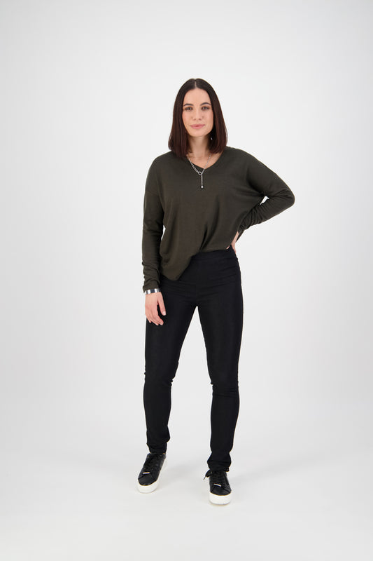 Slim Leg Denim Pull On 230 Black