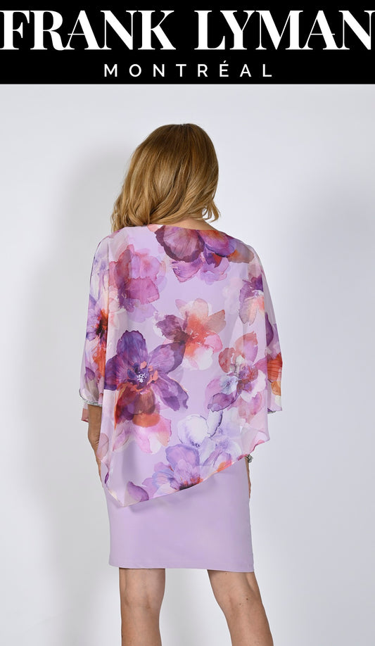 Overlay Dress Lilac/Red 50% Off