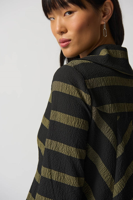 Striped Jacket Black/Green - 50% Off