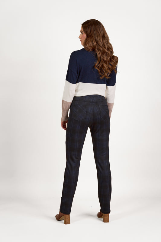 Pull On Ponti Pant 234 Neptune - 50% Off
