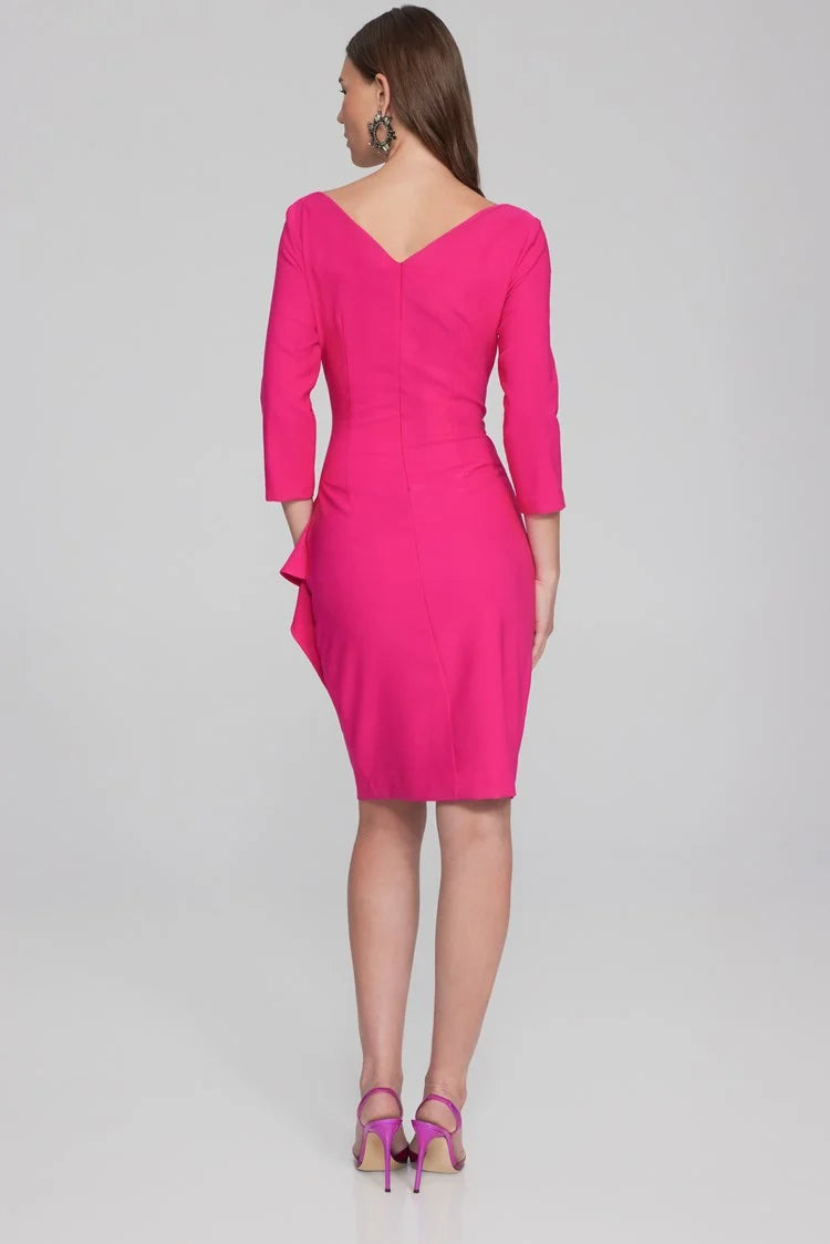 Lux Twill Dress Shocking Pink