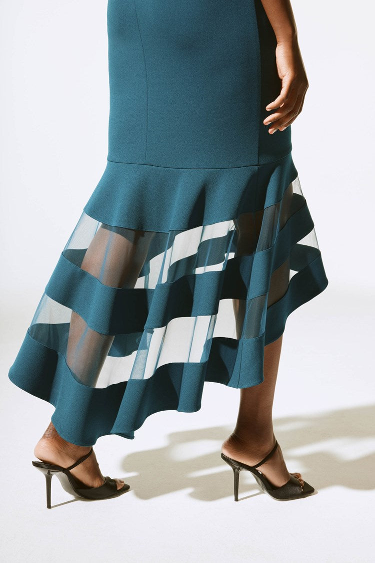 Crepe Trumpet Gown Twilight