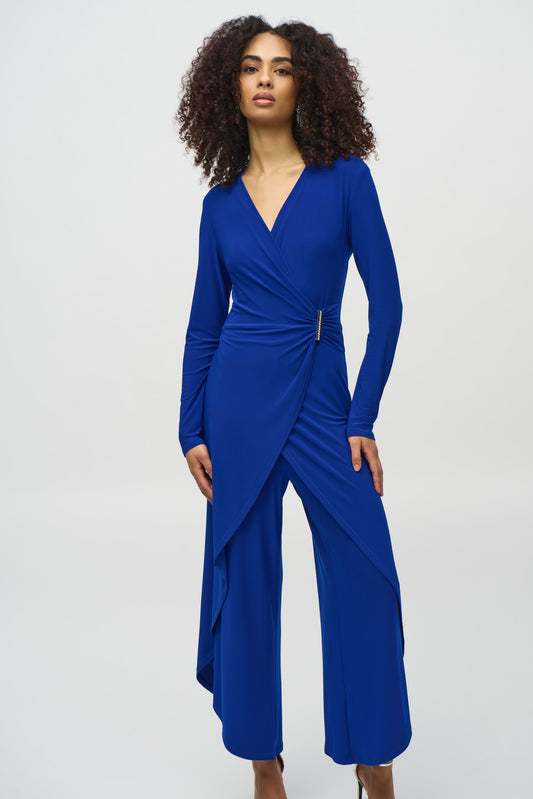 Silky Knit Wrap Culotte Royal Sapphire
