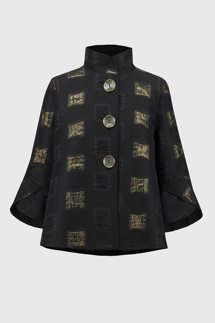 Lurex Jacquard Jacket Black/Gold - 50% Off