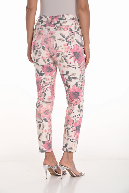 Floral Print Straight Pants