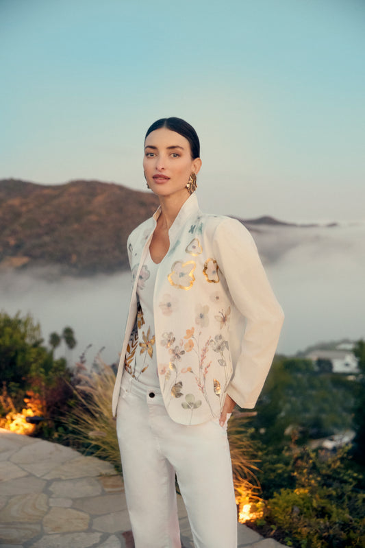 Floral Collared Cover Up