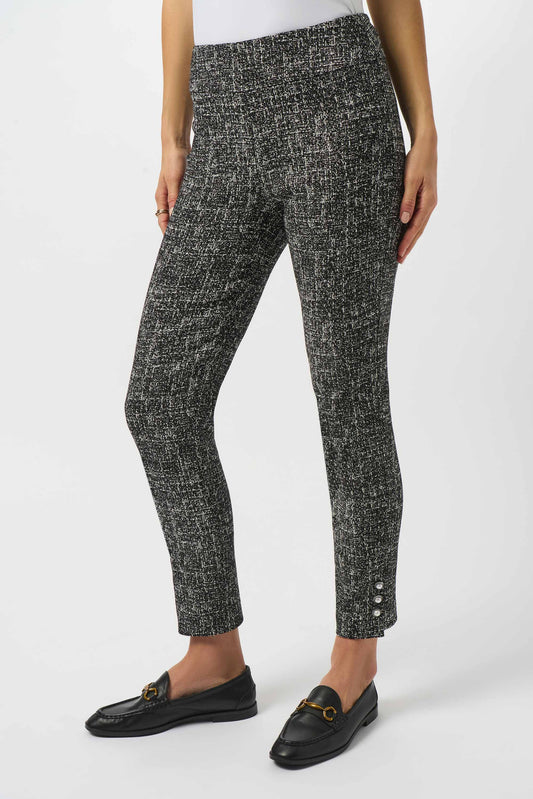 Abstract Jacquard Straight Pull-On Pants
