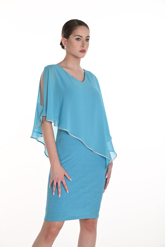 Overlay Dress Turquoise