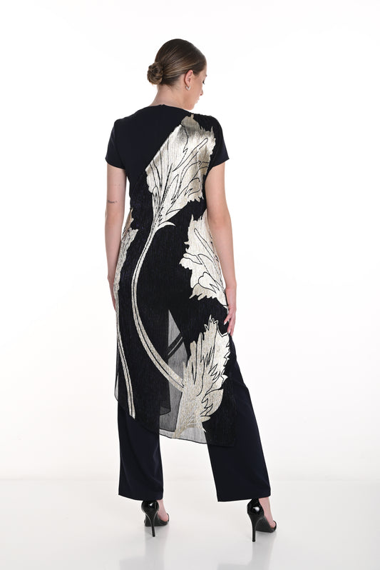 Overlay Jumpsuit Navy/Gold