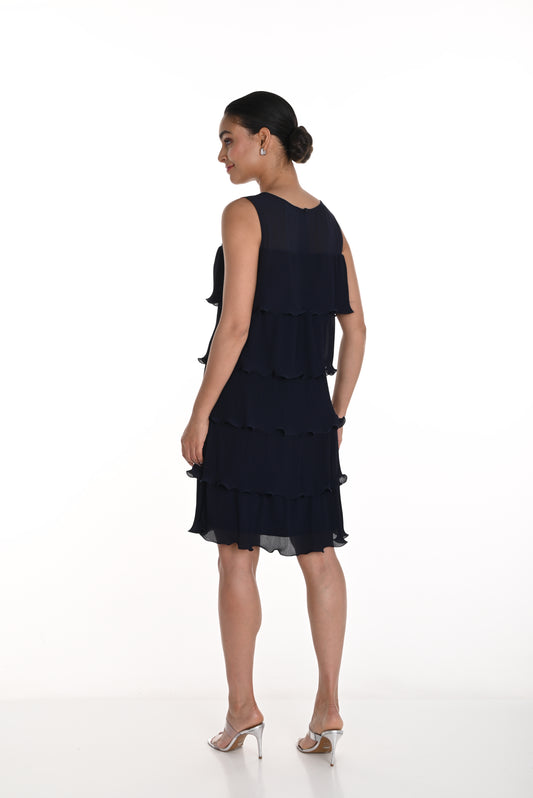 Layered Dress Navy