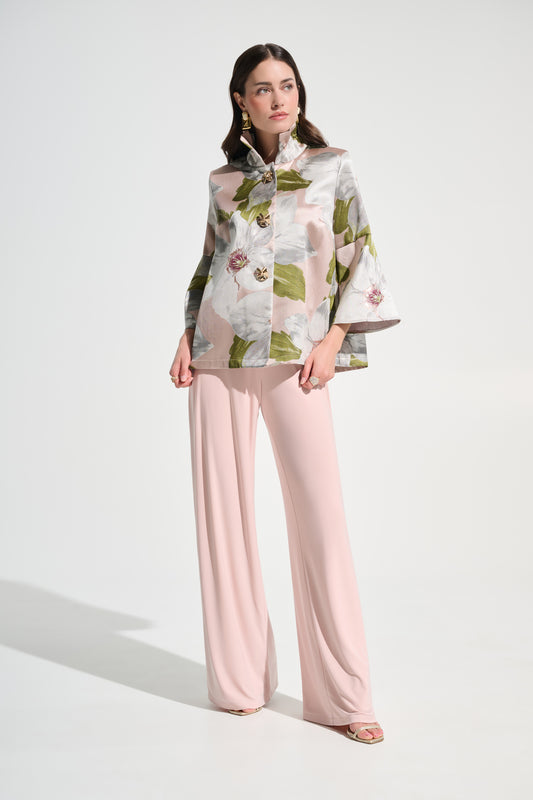 Floral Jacquard Trapeze Jacket