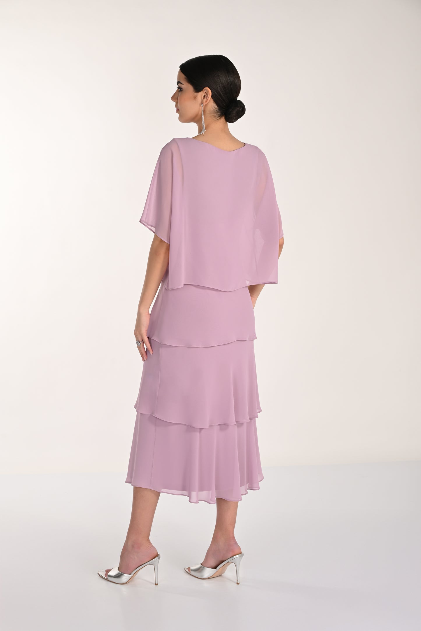 Lyman Tiered Chiffon Dress
