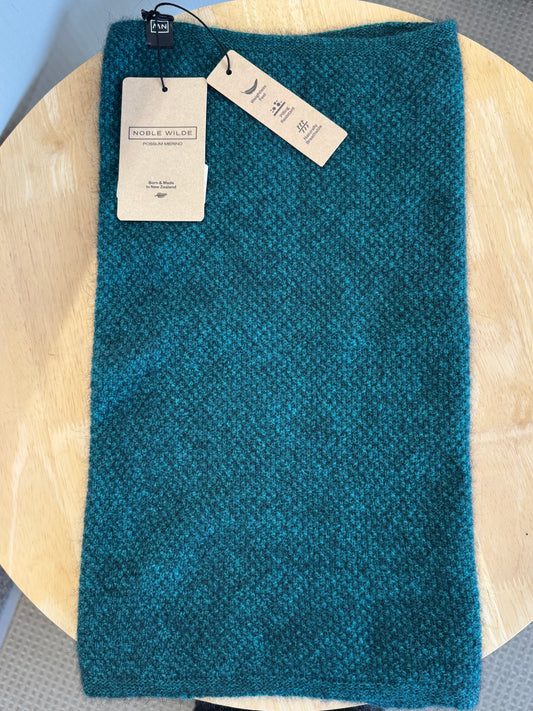 Possum/Merino Neck Warmer - Paua