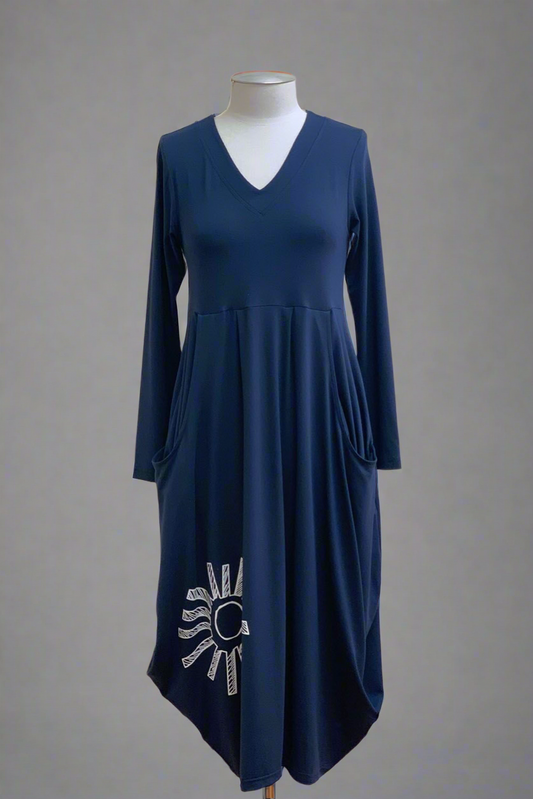 Carly Dress Sun Screen Navy - 50% Off - 1 x size 8 left 3/4 sleeve