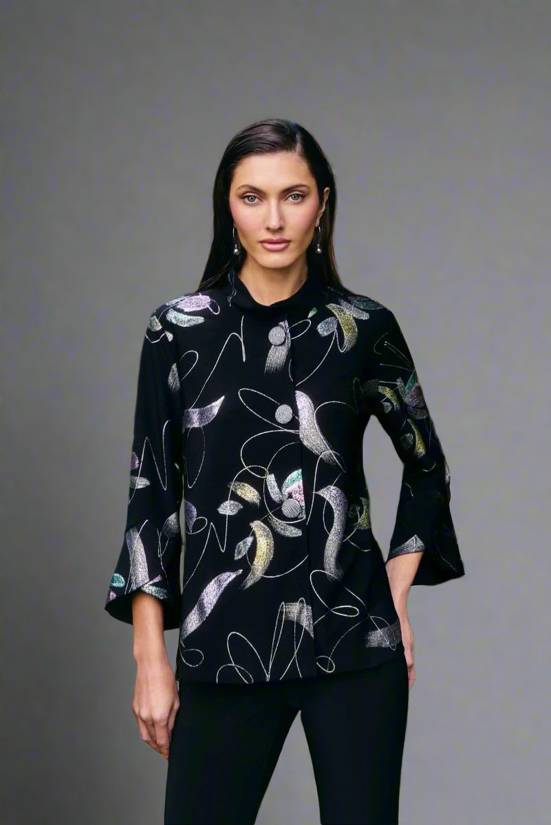 Abstract Jacket Black/Purple - 50% Off