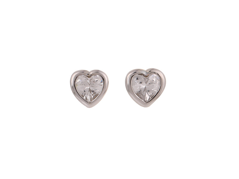 925 SSilver Heart Studs 5mm SS0340