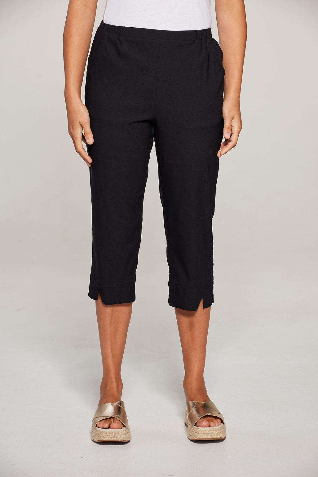 3/4 Court Pant Black