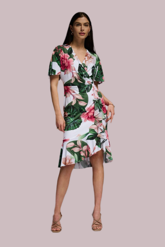 Wrap Style Dress Floral - 50% Off