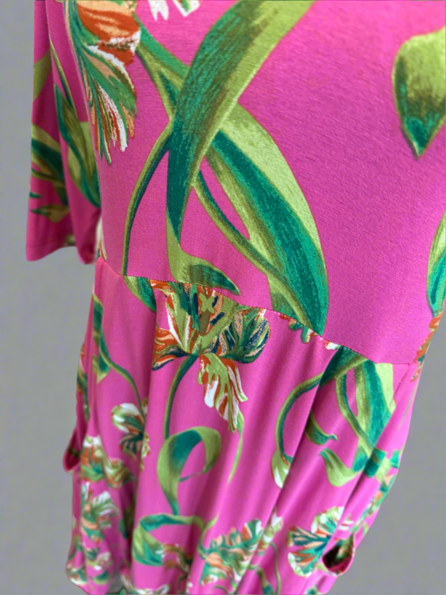 Carly Dress - Pink Floral - 50% Off