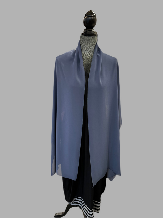Shawl in Mineral Blue