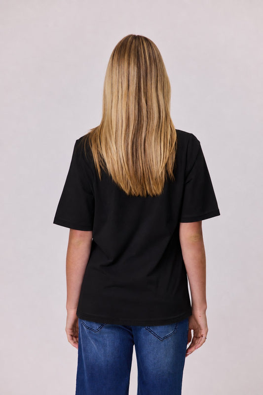 T-Shirt & Brooch - Black - DUE AUG/SEPT