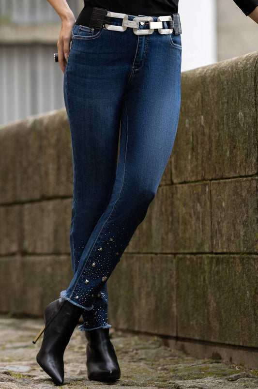 Diamanté Jean Blue