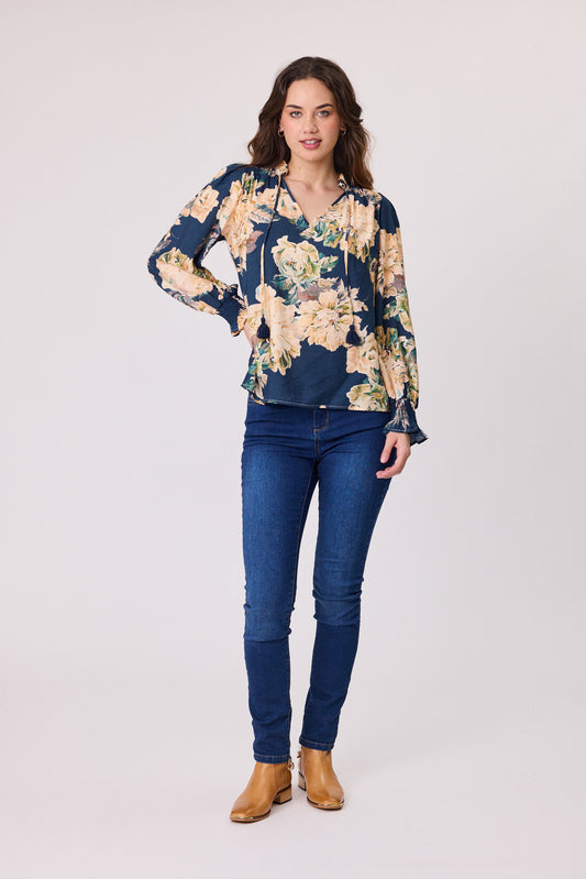 Rose Peasant Top