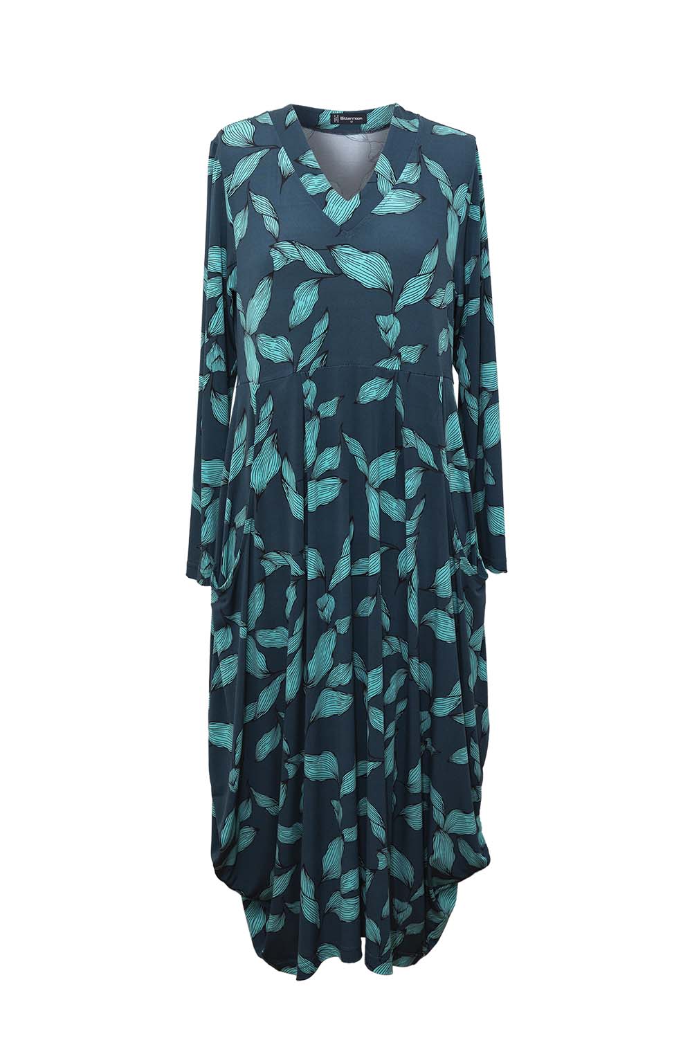 Carly Dress Teal Leaf - 50% Off