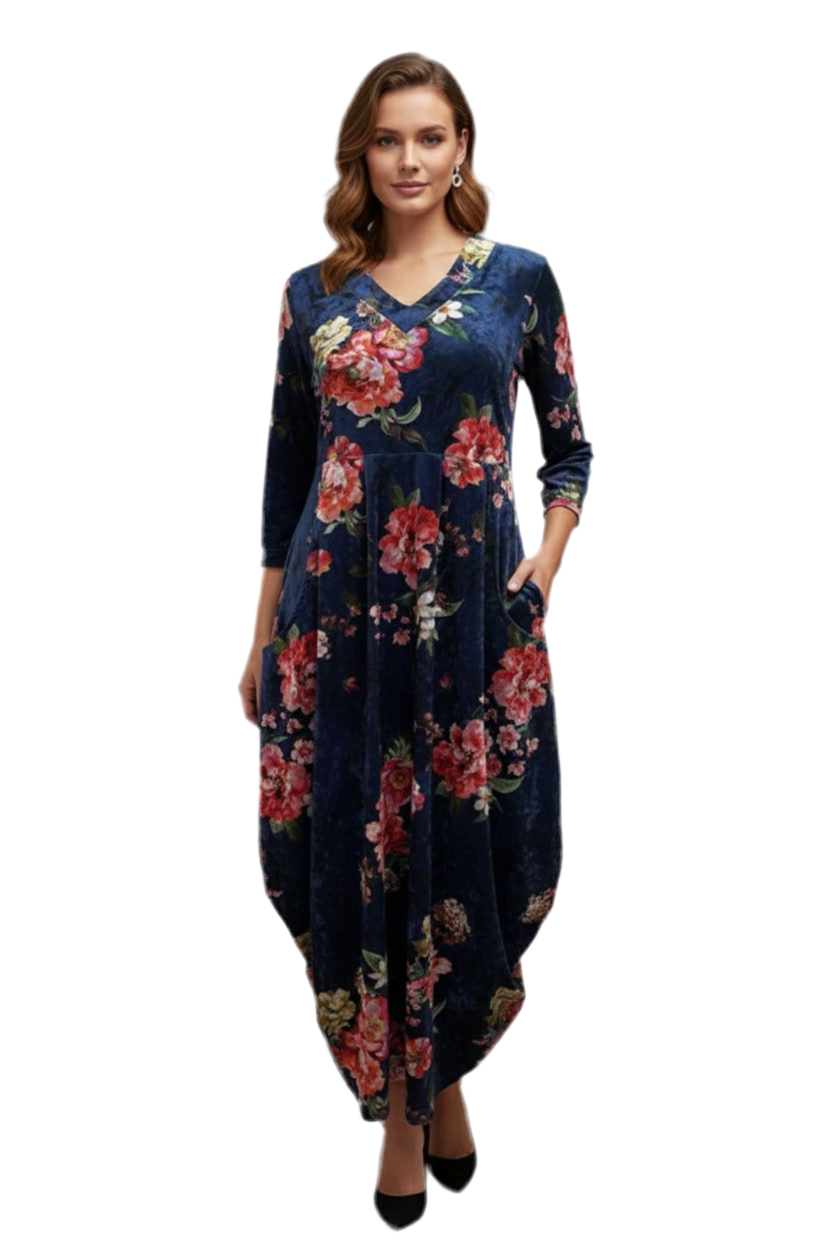 Carly Dress Ink Floral - 50% Off