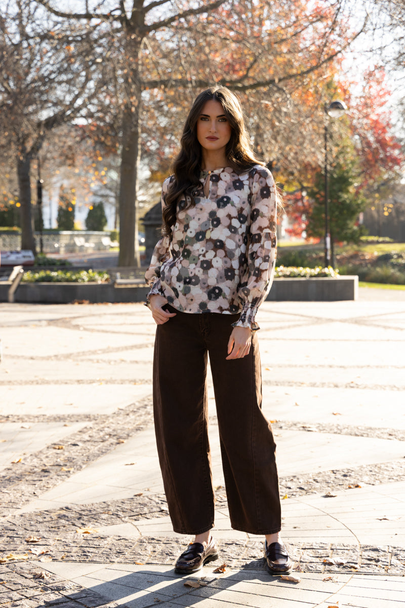 Vienna Blouse in Blush Poppy