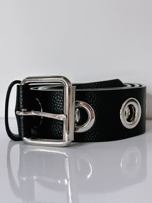 Eyelet Belt - Black
