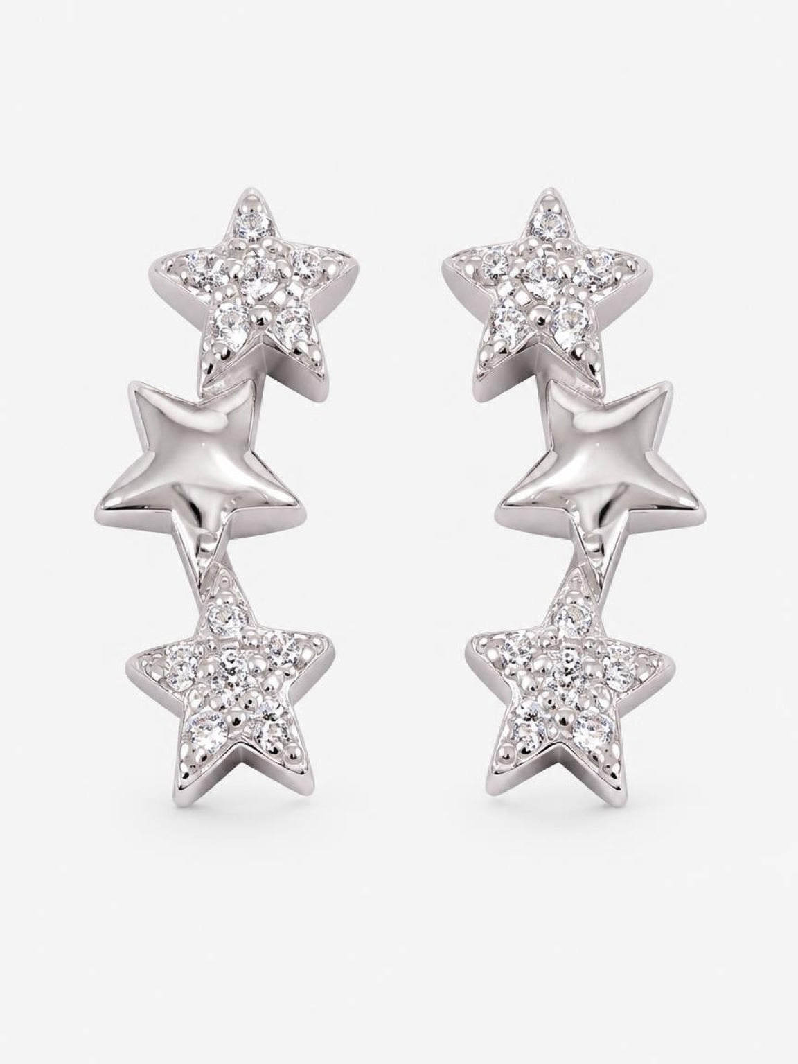 Stars Zircon Sterling Silver Studs - SS0351