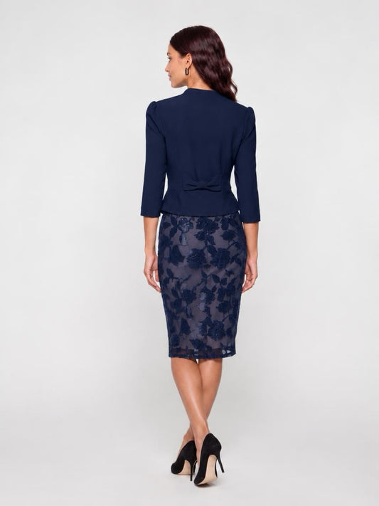 Jacket with back Bow Navy