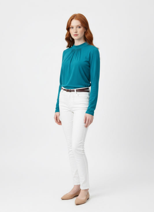 Lilia Merino Top - Seaglass