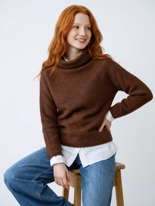 Possum/Merino Crossover Jumper Rimu
