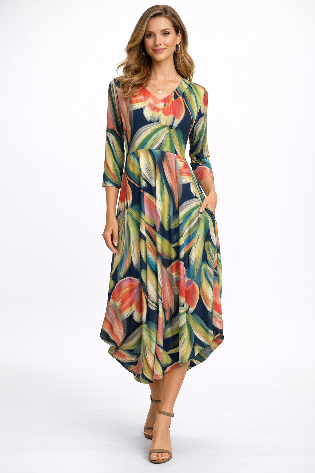 Carly Dress - Illusion (Autumn Swirl)