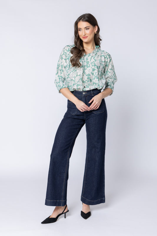 Encourage Top - Sage Bloom