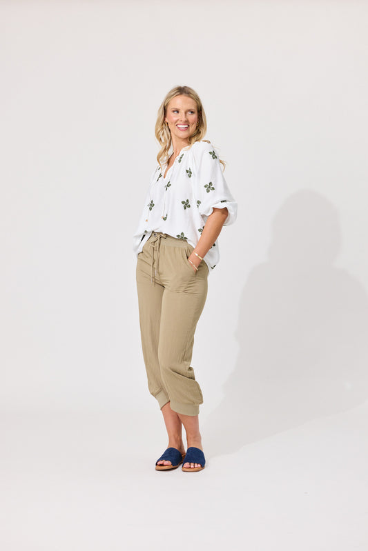 Gianna Top - White Clover