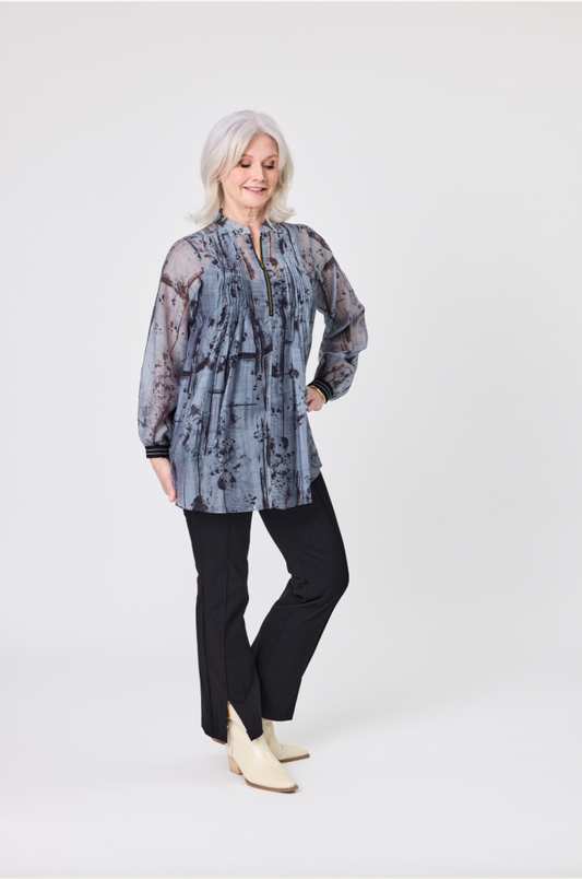Liza Top & Singlet in Blue Shades