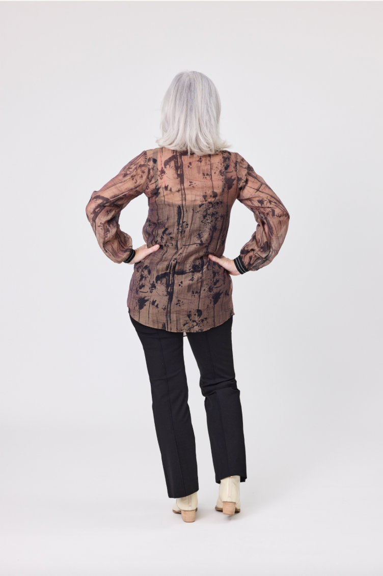 Liza Top & Singlet in Brown Shades - 50% Off