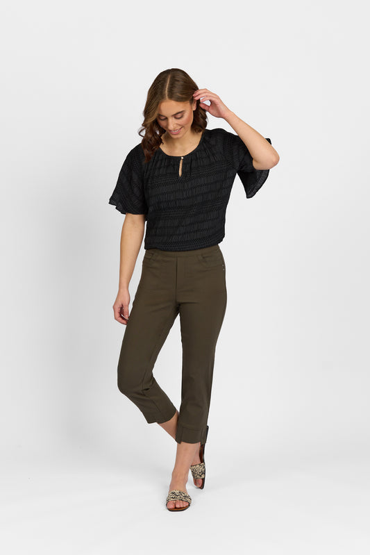 Roam Crop Faille pant - Khaki