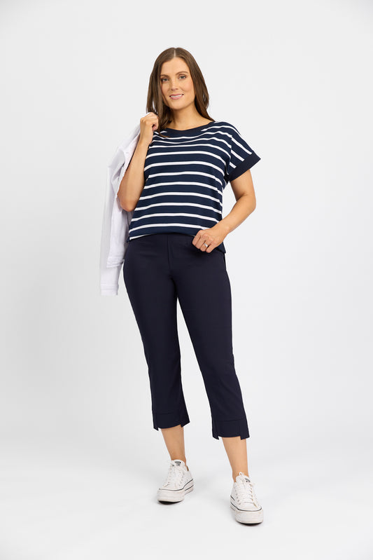 Roam Crop Faille pant - Navy