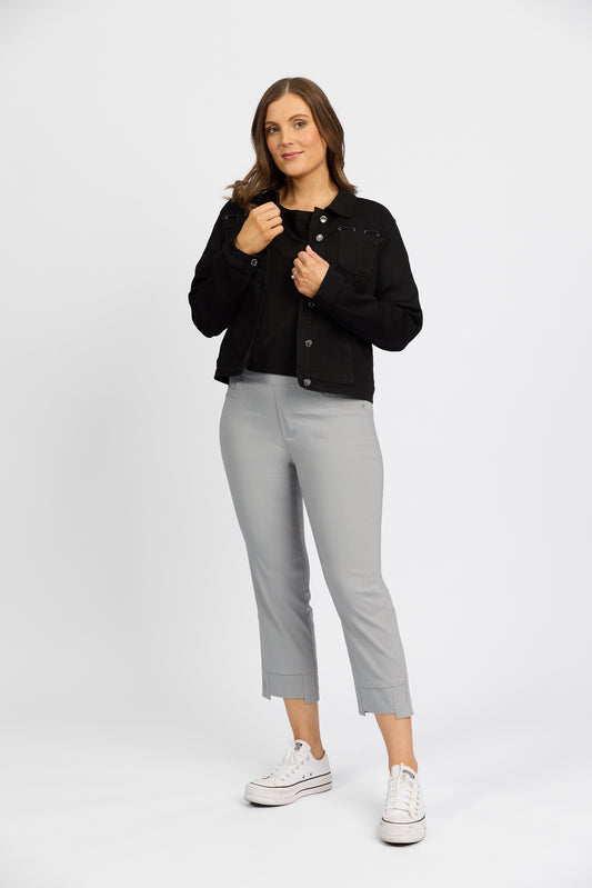 Roam Crop Faille pant - Silver