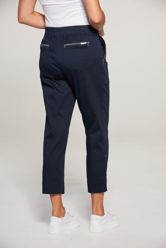 Micah Pocket 7/8 Cotton Pant Ink