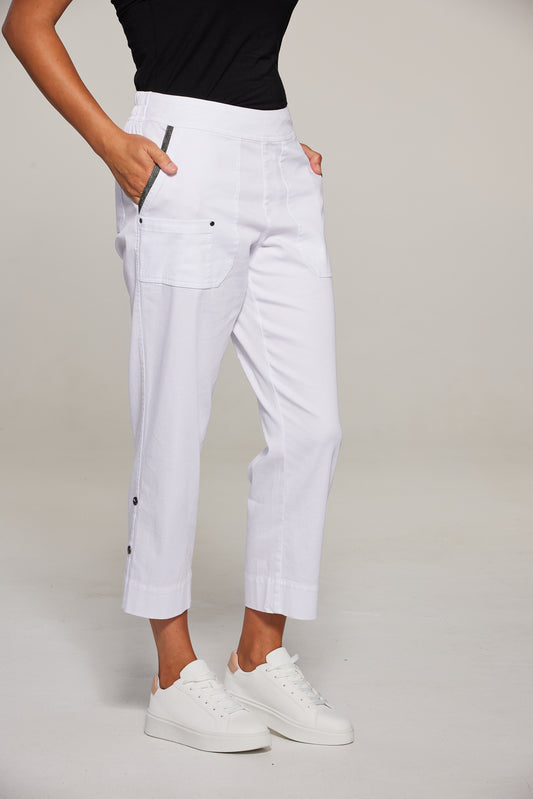 Micah Pocket 7/8 Cotton Pant White