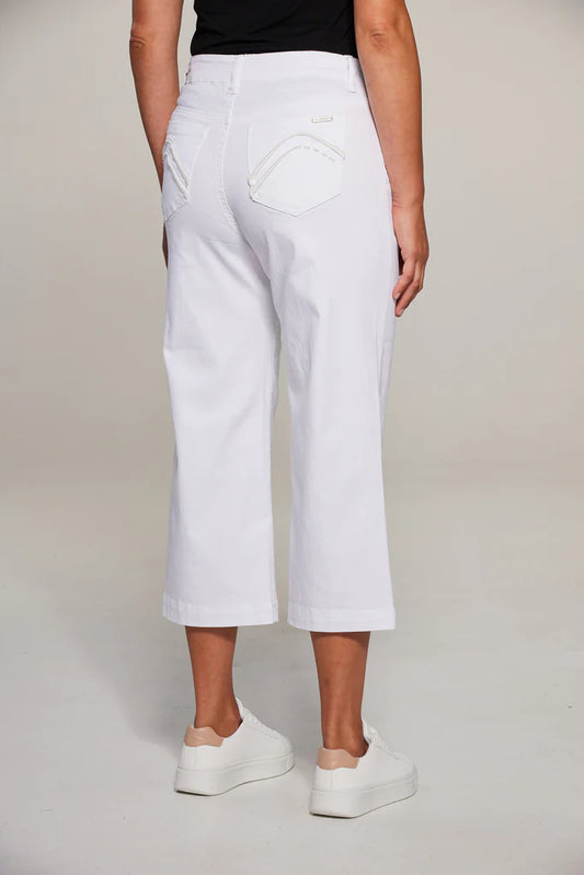 Athena Wide Leg 7/8 Jeans - White