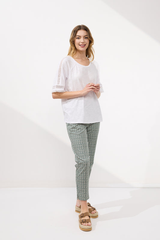 Tanner Tee Cotton Slub White - 50% Off