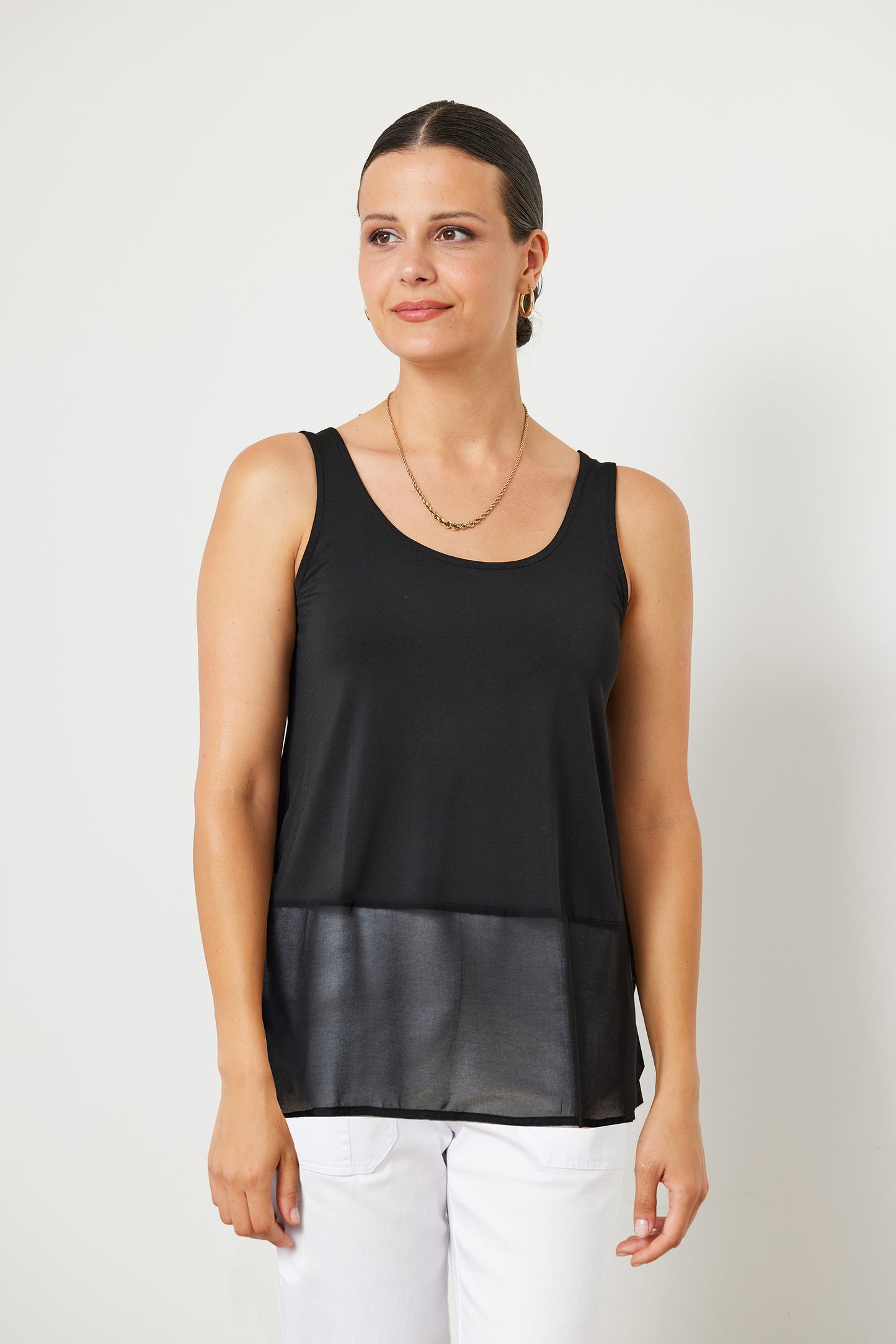 Chiffon Hem Short Singlet